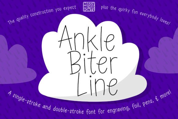 Ankle Biter Line: A Playful Font for Creative Crafting