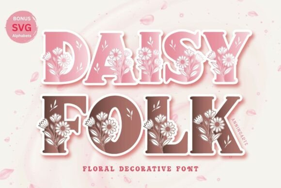Daisyfolk: A Charming Floral Typeface for Your Designs
