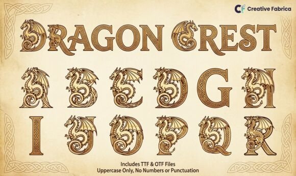 Dragon Crest Monogram: Unleash Mythical Magic