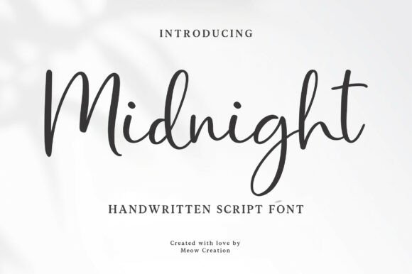 Midnight Script: Elegant Handwritten Font for Modern Design