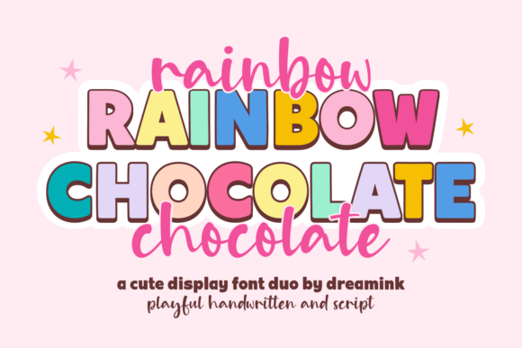 Rainbow Chocolate: A Playful Font Duo for Creative Designs