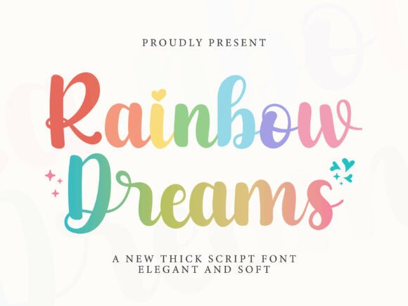 Rainbow Dreams: Vibrant & Cheerful Typography