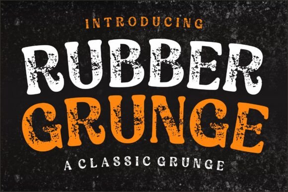 Rubber Grunge: Bold Vintage Typeface for Impactful Designs