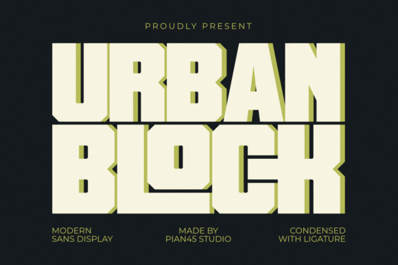Urban Block: A Bold Display Font for Modern Design