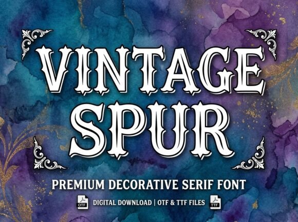 Vintage Spur: Classic Display Font for Bold Designs