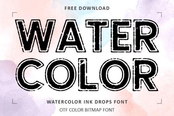 Watercolor Ink Drops: A Bold Display Font for Impactful Design